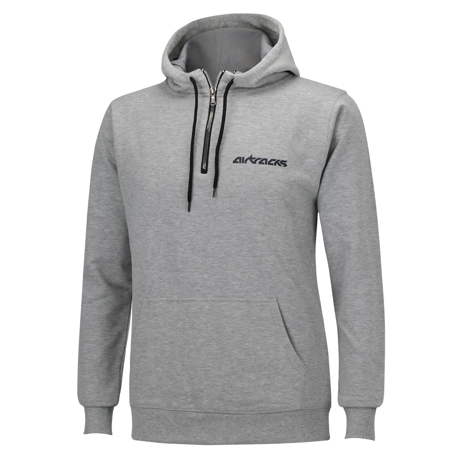 Sweatshirt Crew Team mit Kapuze und Zip Grau