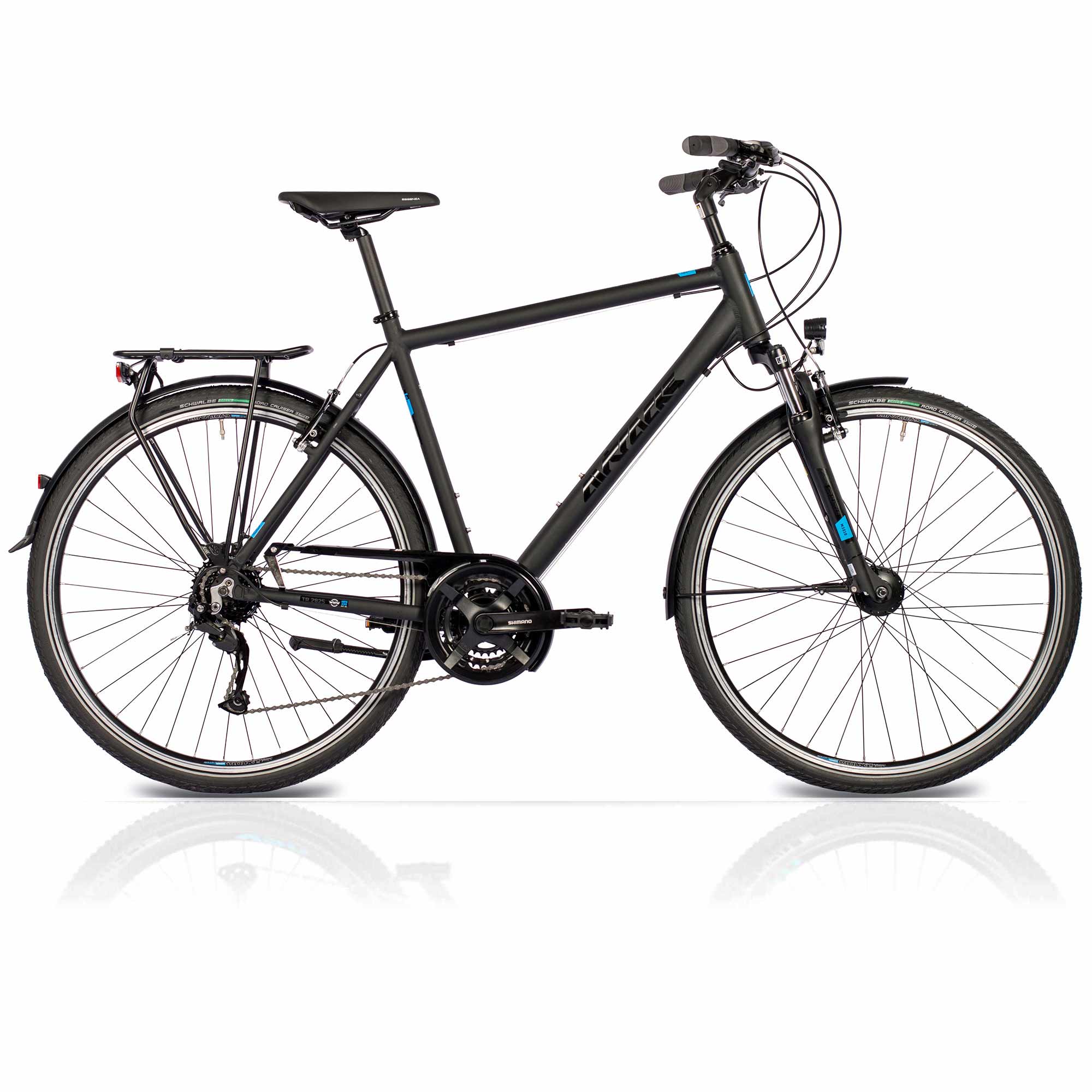 28" Herren Trekking Fahrrad TR.2825 Trekkingrad 24 x Gang Shimano Alivio RD-M3100 SGS Shadow