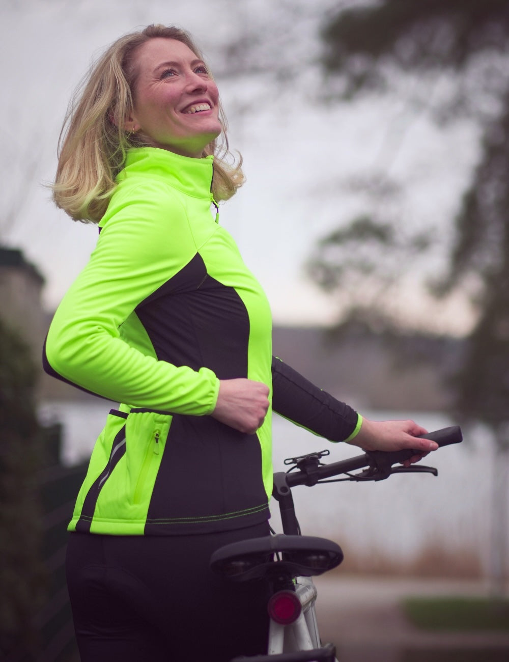 Women Thermo Softshell Bicycle Jacket Pro Line II + Bicycle Pants Thermo Lang