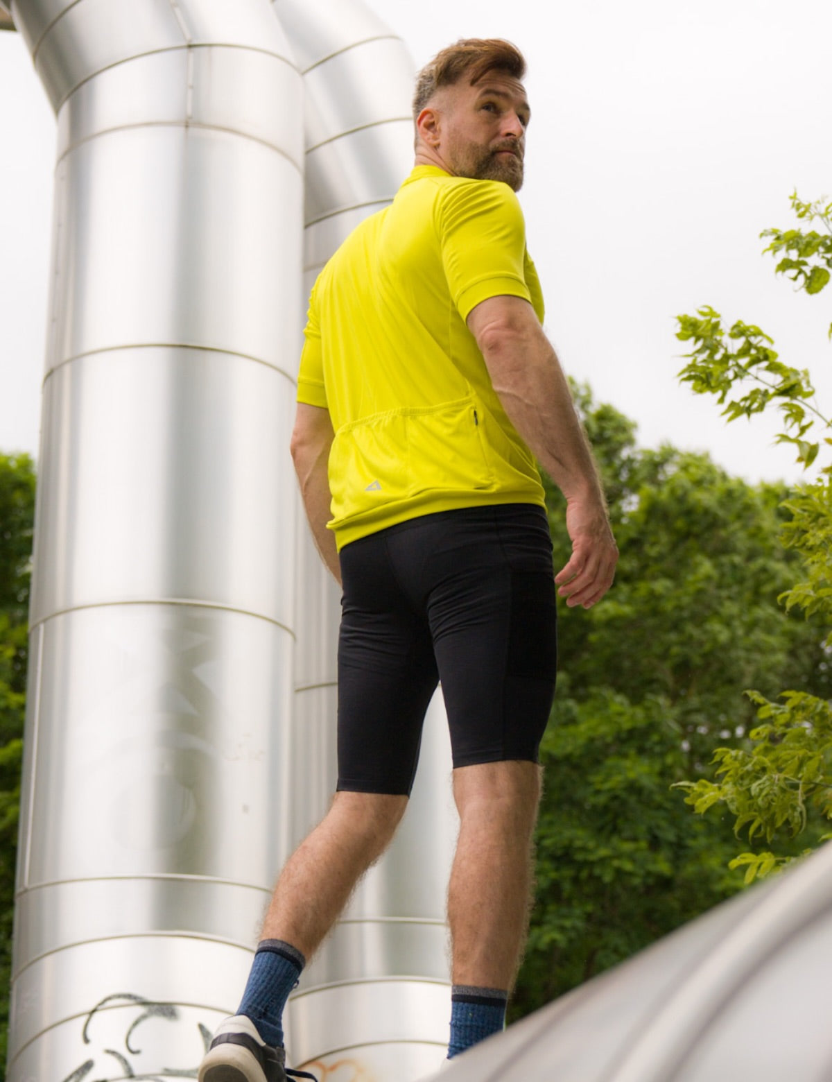 Hardlooplegging heren Kort Pro Team Zwart