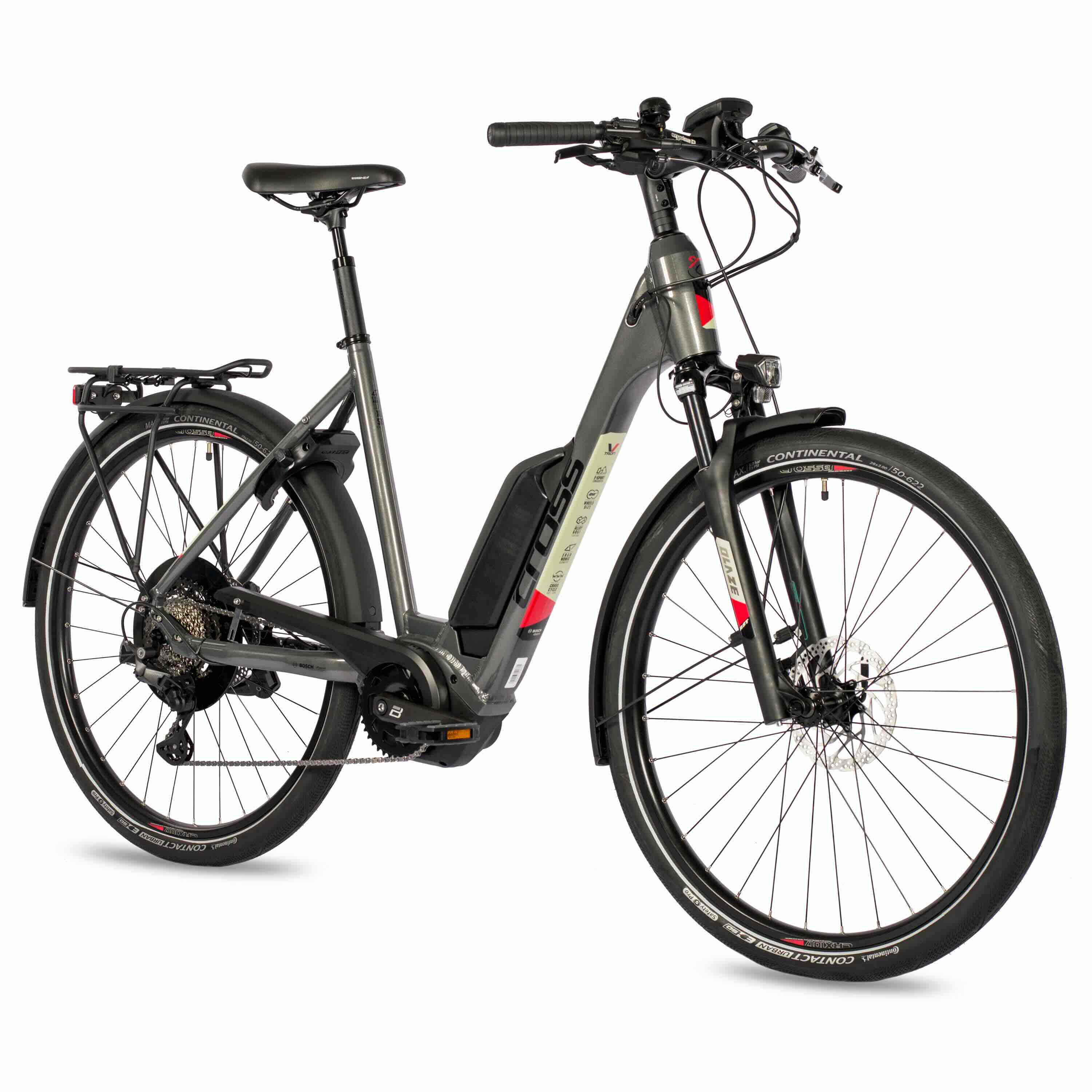28"  Bicicleta eléctrica de trekking LS WAVE V-Tron BOSCH ACTIVE PLUS LINE 500Wh 10s SHIMANO DEORE