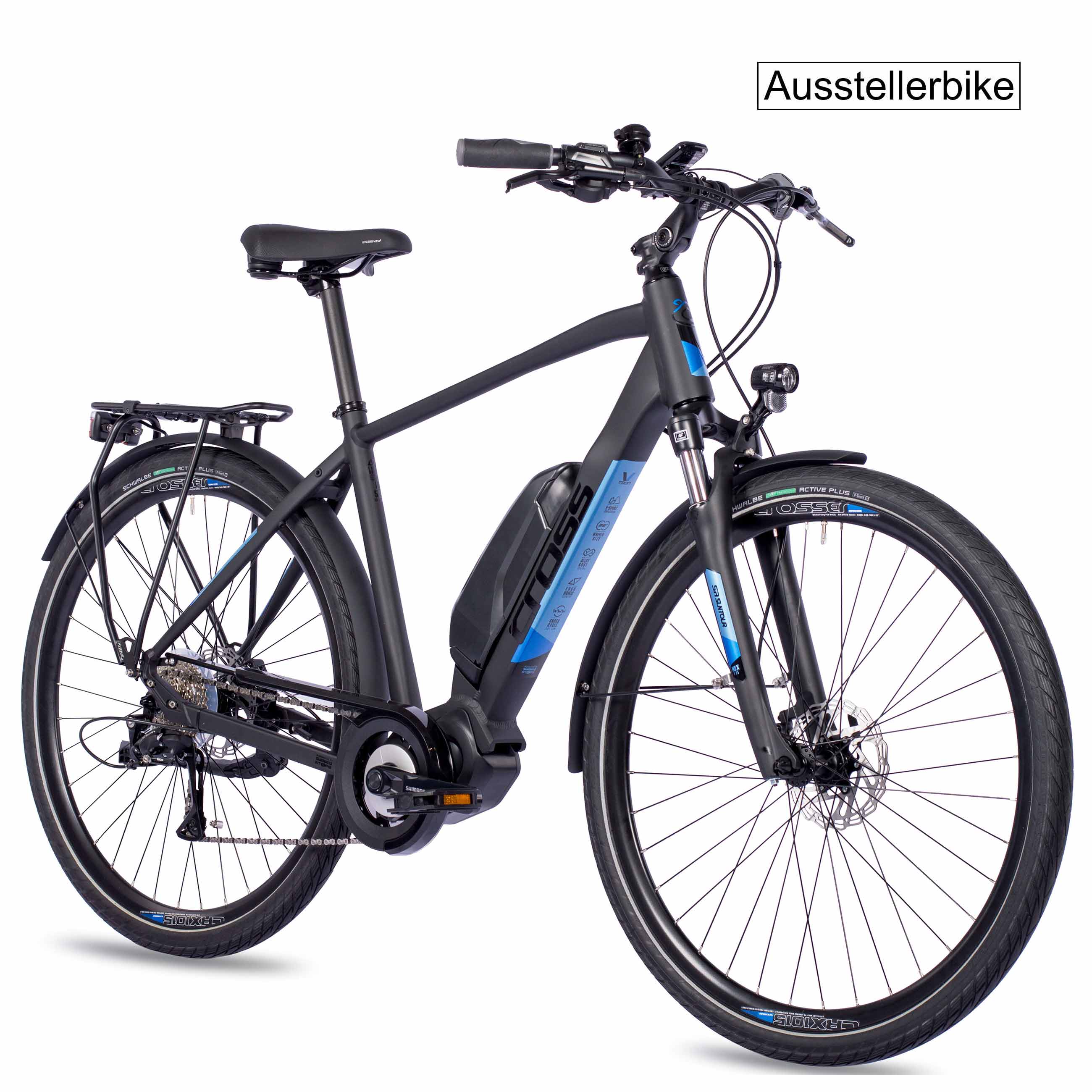 28" Herren E-Bike Trekking Fahrrad  V-TRON SHIMANO STEPS E-5000 418 Wh 9 x GANG SHIMANO RD-T3000 - B-WARE