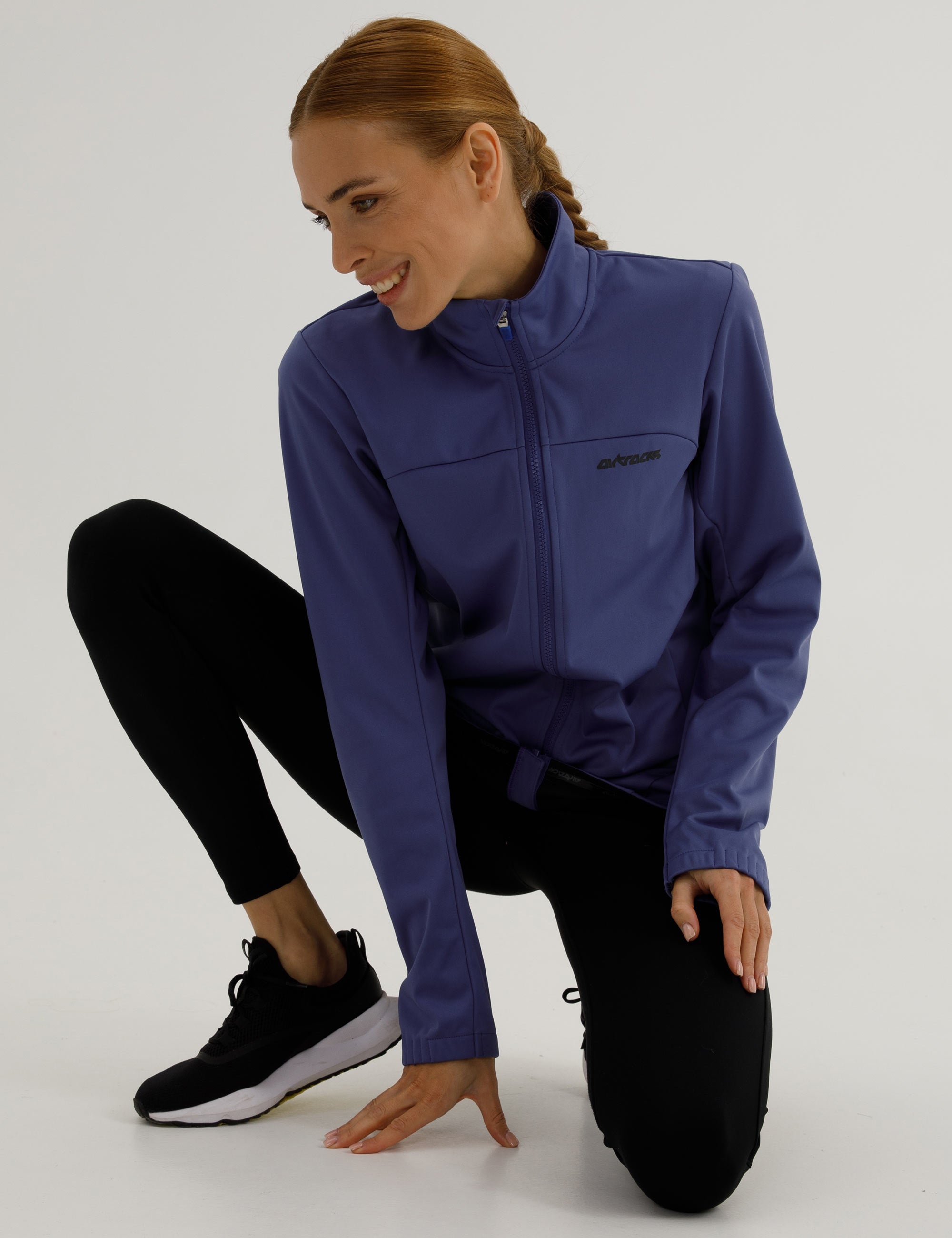 Giacca invernale da donna per bici Softshell termica linea Advance Blu