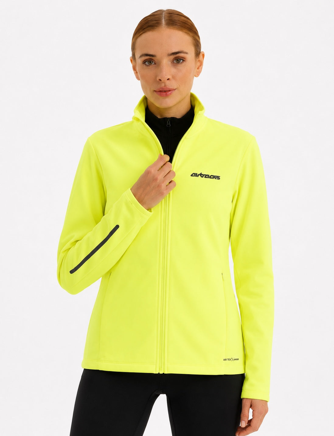 Damen Winter Fahrradjacke-Laufjacke Softshell Thermojacke Aktive Comfort Line Neon