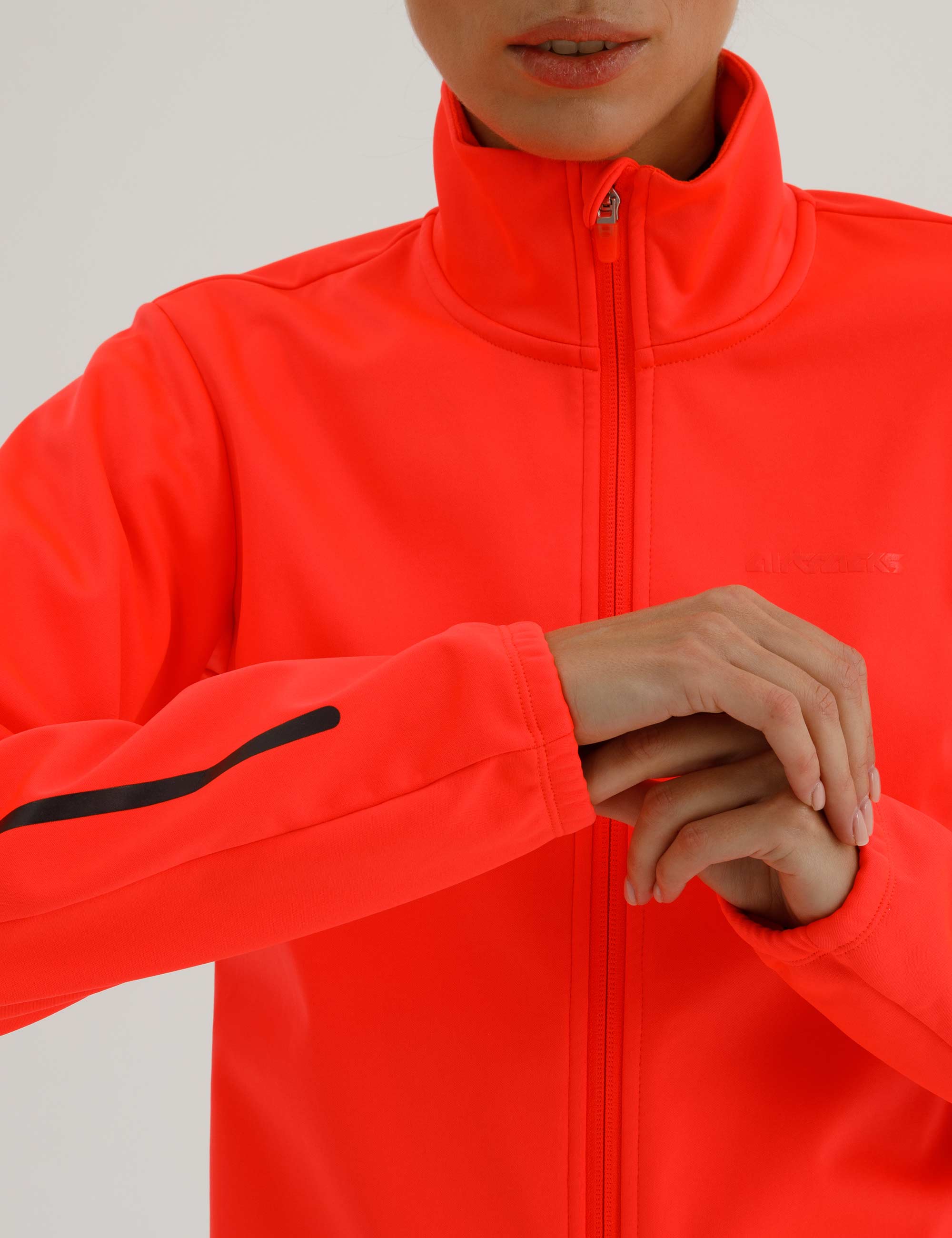 Damen Winter Fahrradjacke-Laufjacke Softshell Thermojacke Aktive Comfort Line Rot Neon