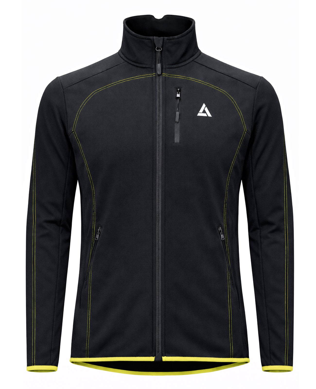 Herren Thermo Fahrradjacke Pro Line Schwarz Neon