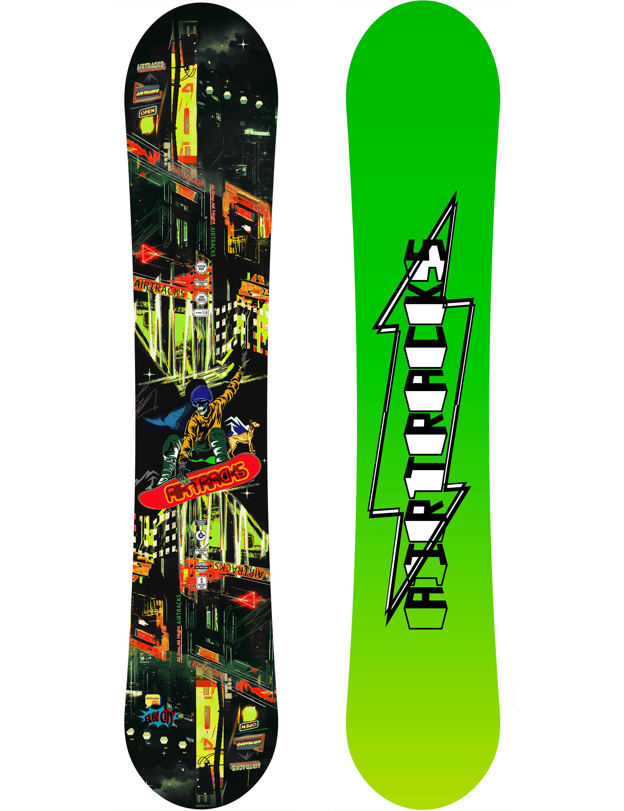 Snowboard FUN CITY Carbon Hybrid Rocker Setprodukt