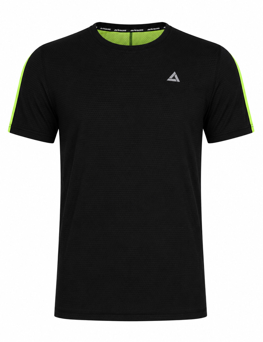 Herren Funktions Laufshirt Kurzarm Pro Line Schwarz Neon