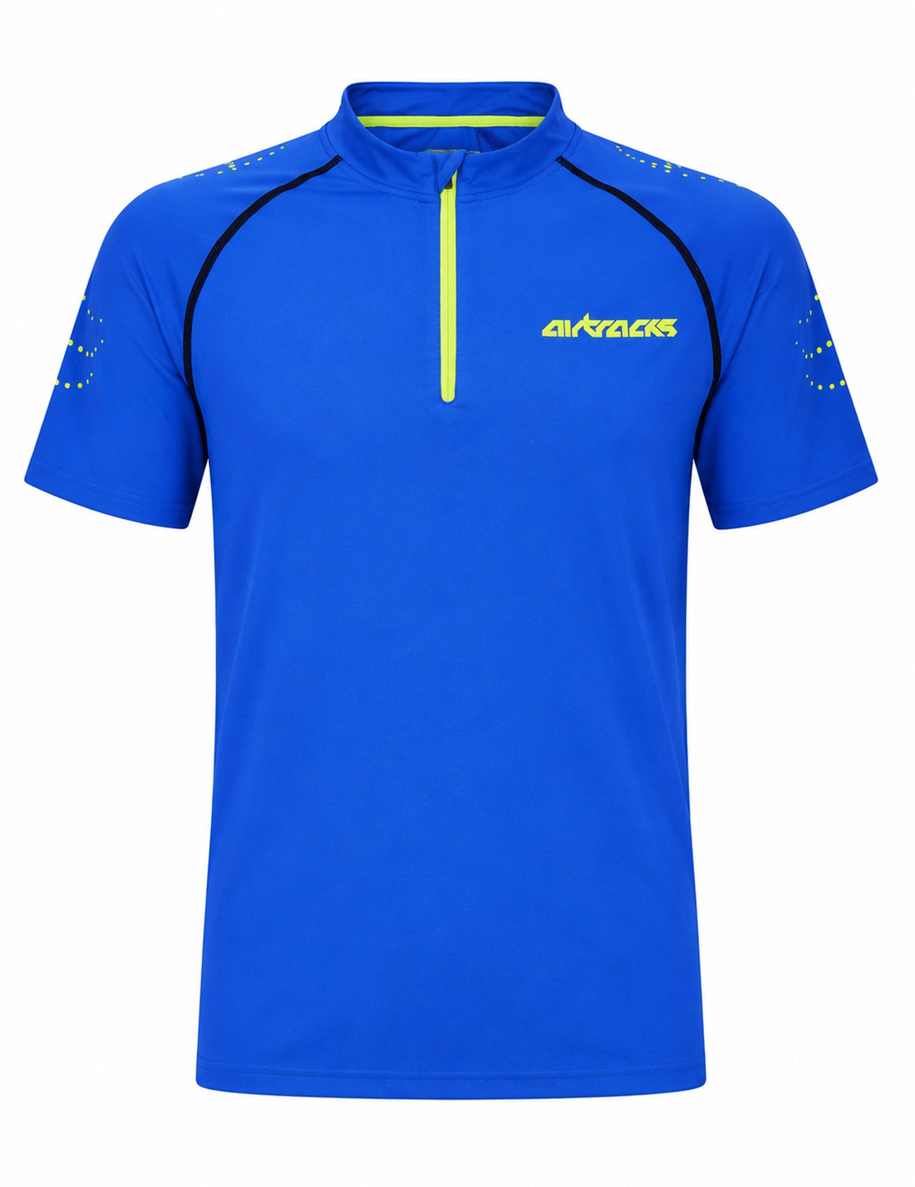 Herren Kompressions Laufshirt Kurzarm Pro Team Blau