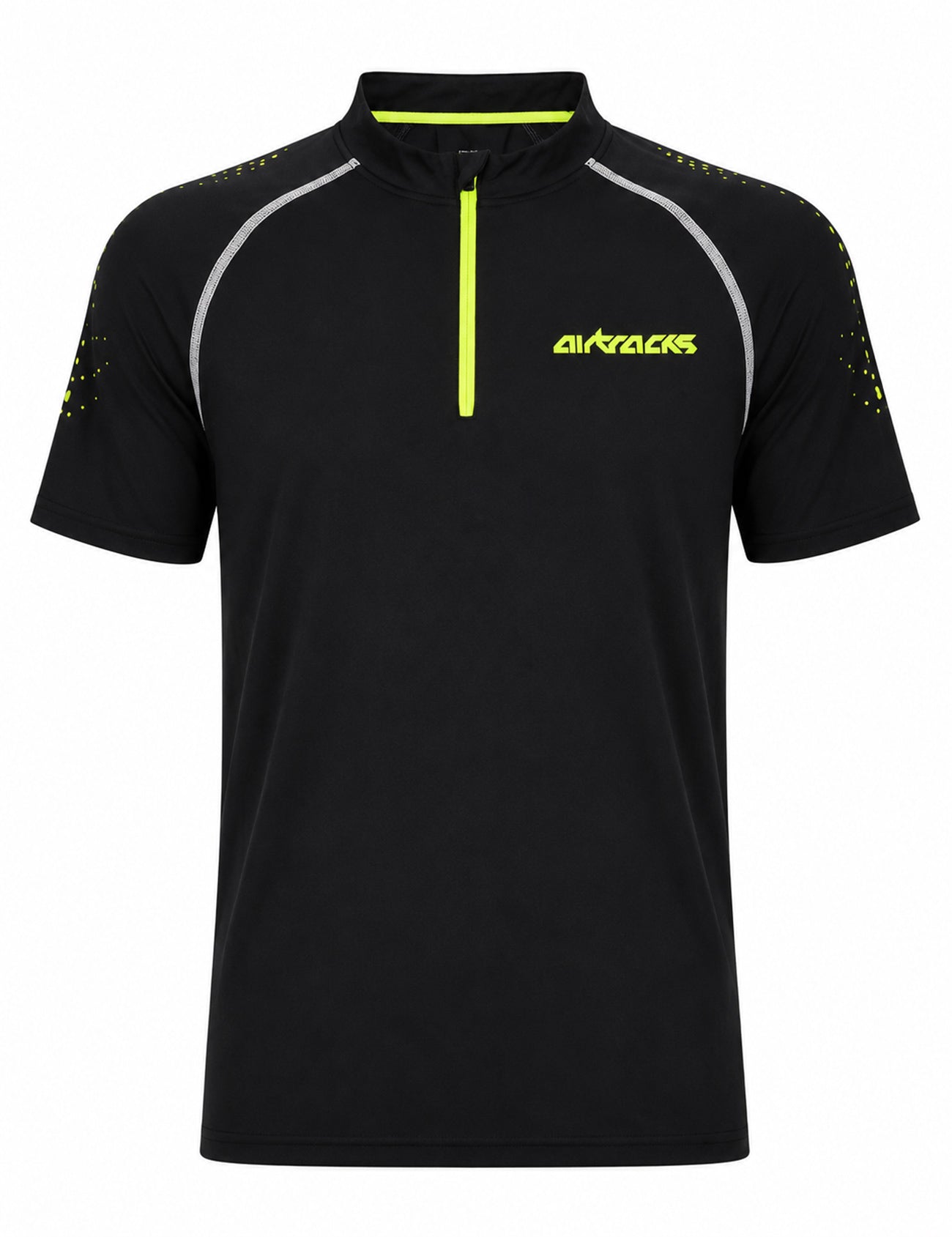 Herren Kompressions Laufshirt Kurzarm Pro Team Schwarz