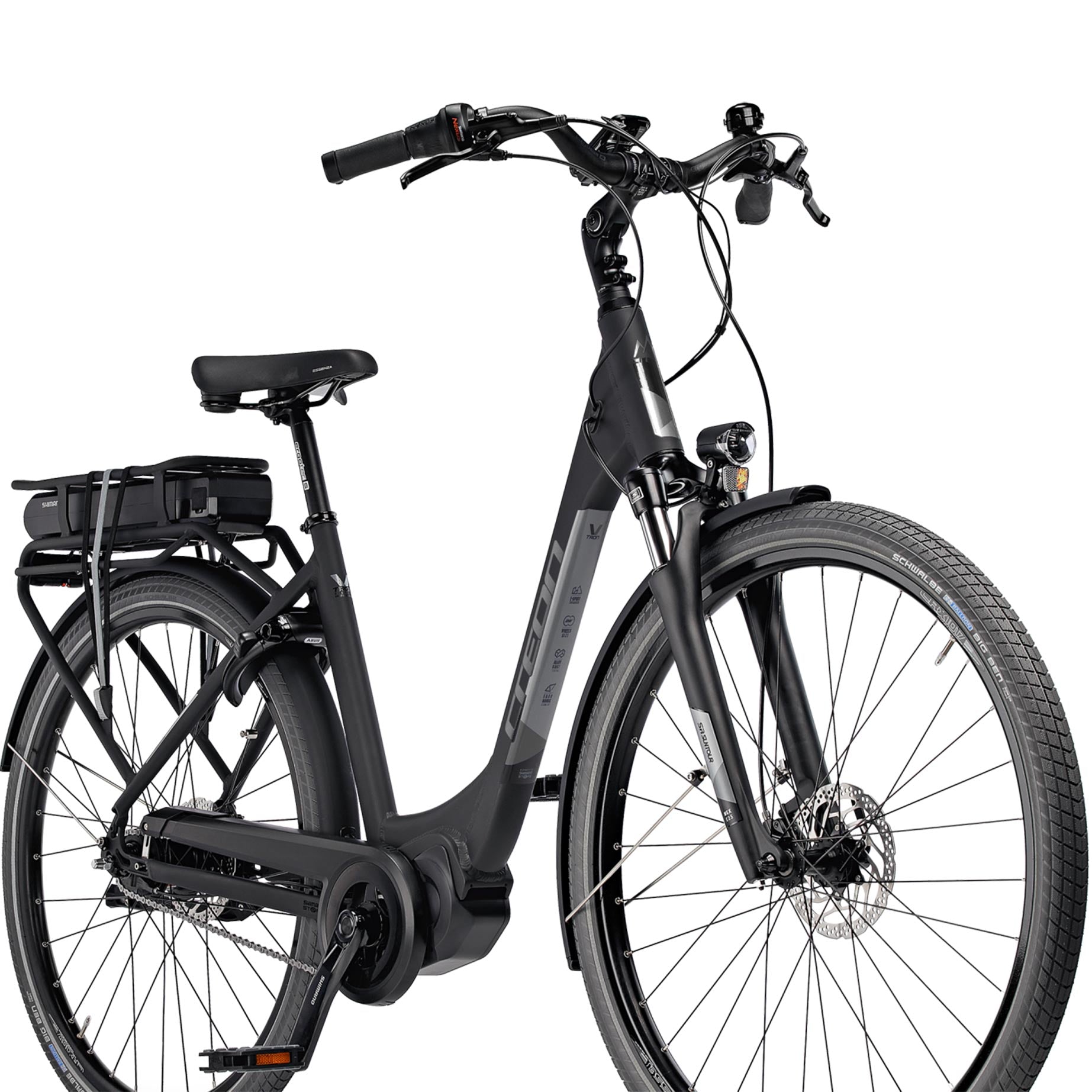 28" E-Bike City Fahrrad LS V-TRON RD WAVE RACK SHIMANO STEPS E-6100 418Wh 7 GANG SHIMANO NEXUS