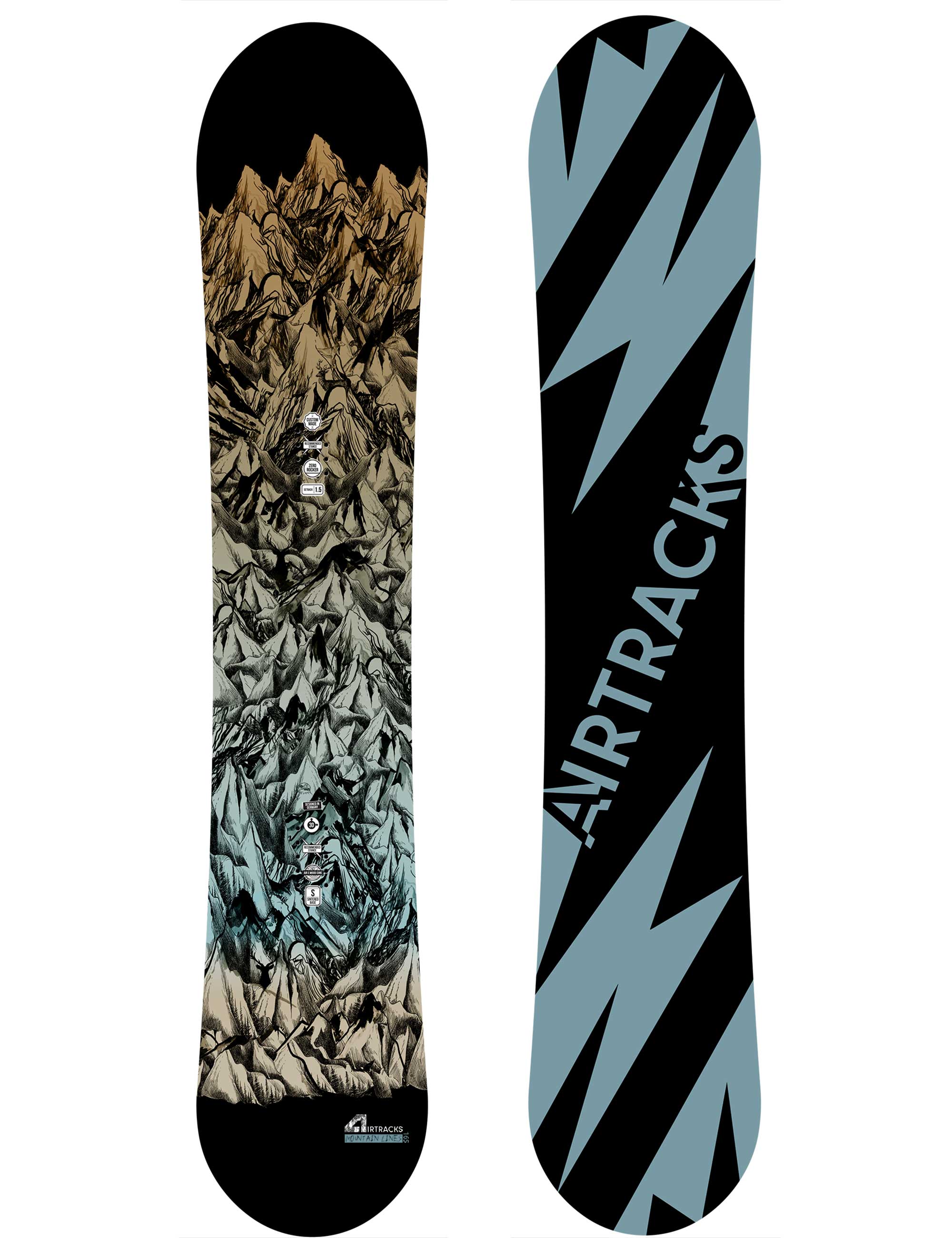 Herren Snowboard  MOUNTAIN LINES Zero Rocker Wide Setprodukt