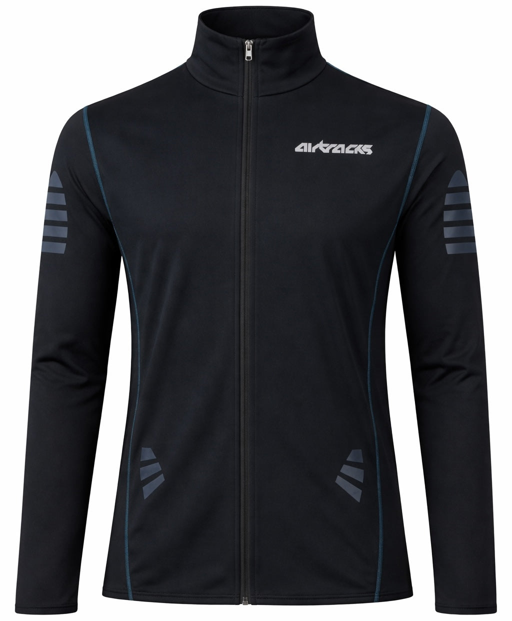 Herren Winter Fahrradtrikot Langarm Pro Fleece Thermotrikot Schwarz-Blau